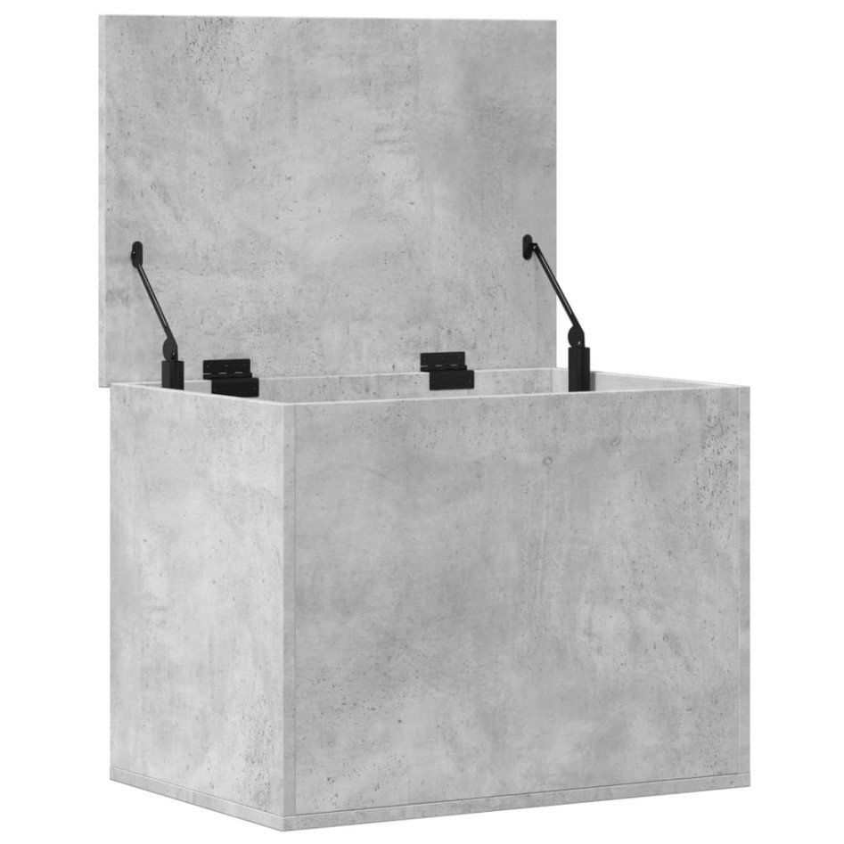 Caja de almacenaje madera ingeniería gris hormigón 60x42x46