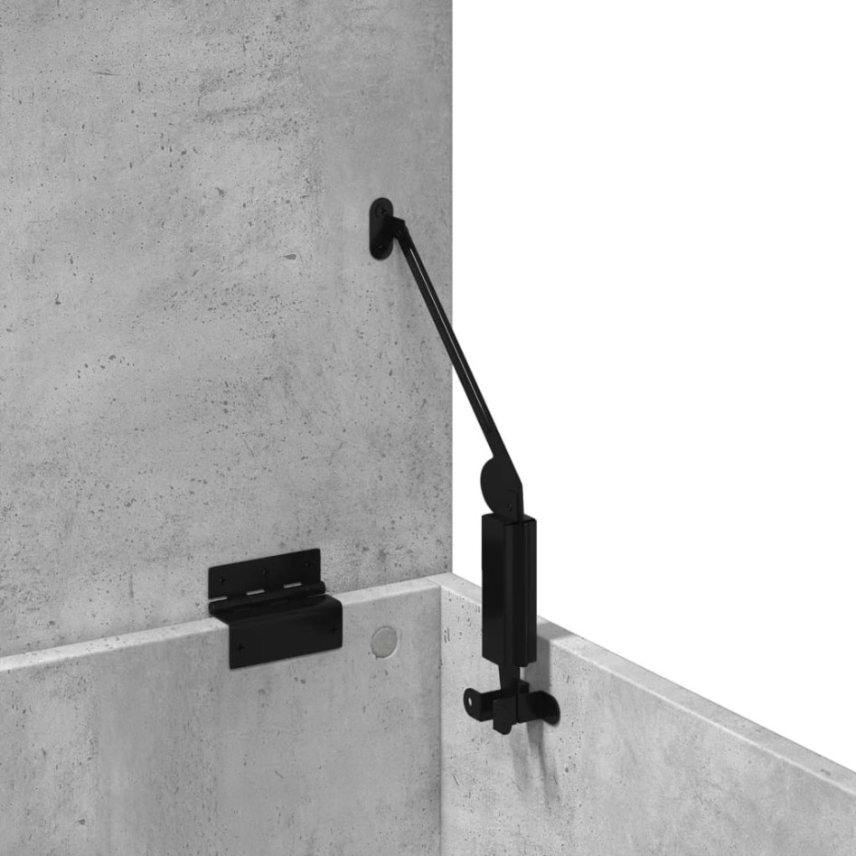 Caja de almacenaje madera ingeniería gris hormigón 60x42x46