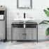 Armario lavabo baño madera ingeniería gris Sonoma 80x30x60
