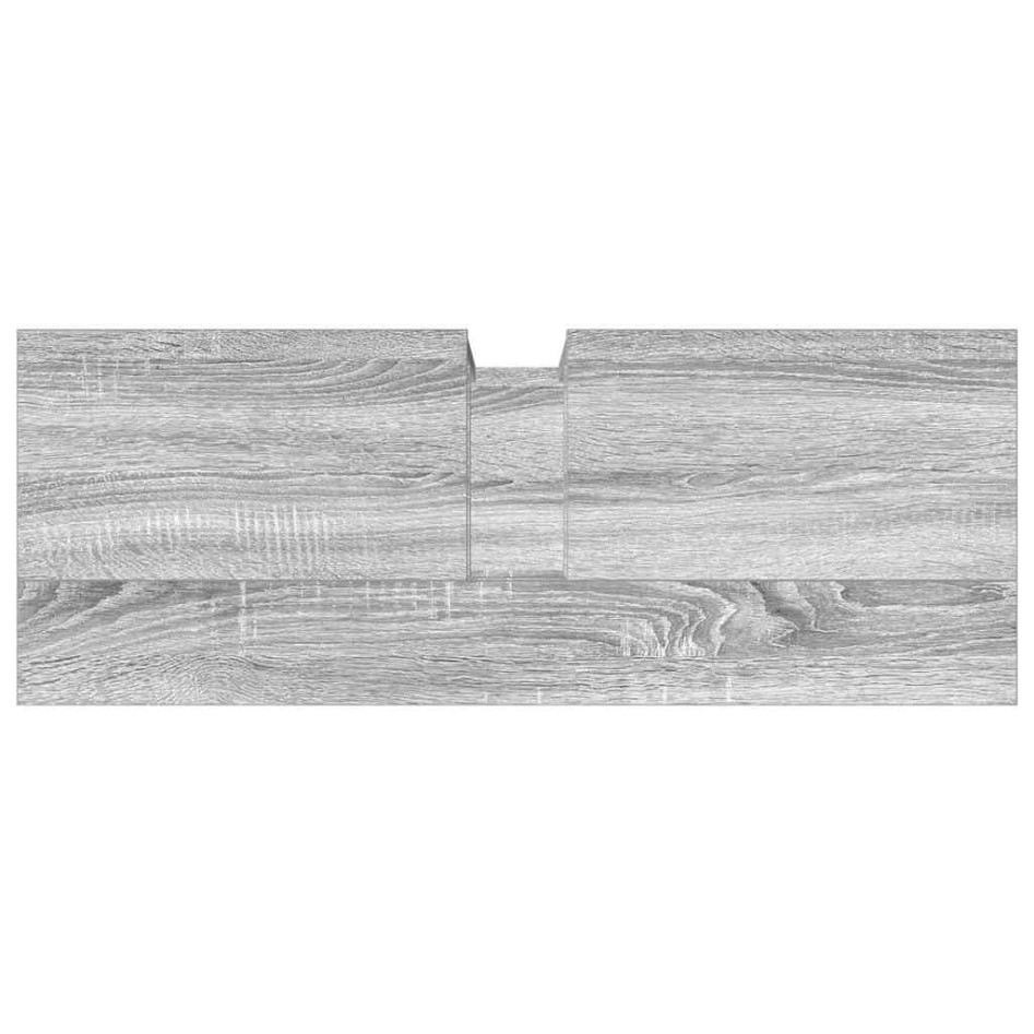 Armario lavabo baño madera ingeniería gris Sonoma 80x30x60