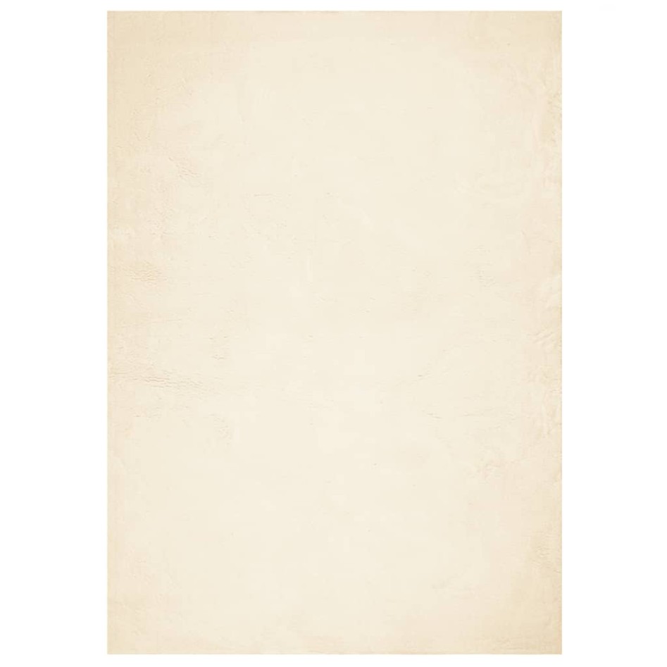 Alfombra de pelo corto suave lavable HUARTE crema 140x200