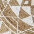 Alfombra de yute tejida a mano con estampado blanco 150