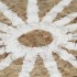 Alfombra de yute tejida a mano con estampado blanco 150