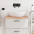 Encimera baño madera maciza tratada marrón claro 60x40x(2-4)