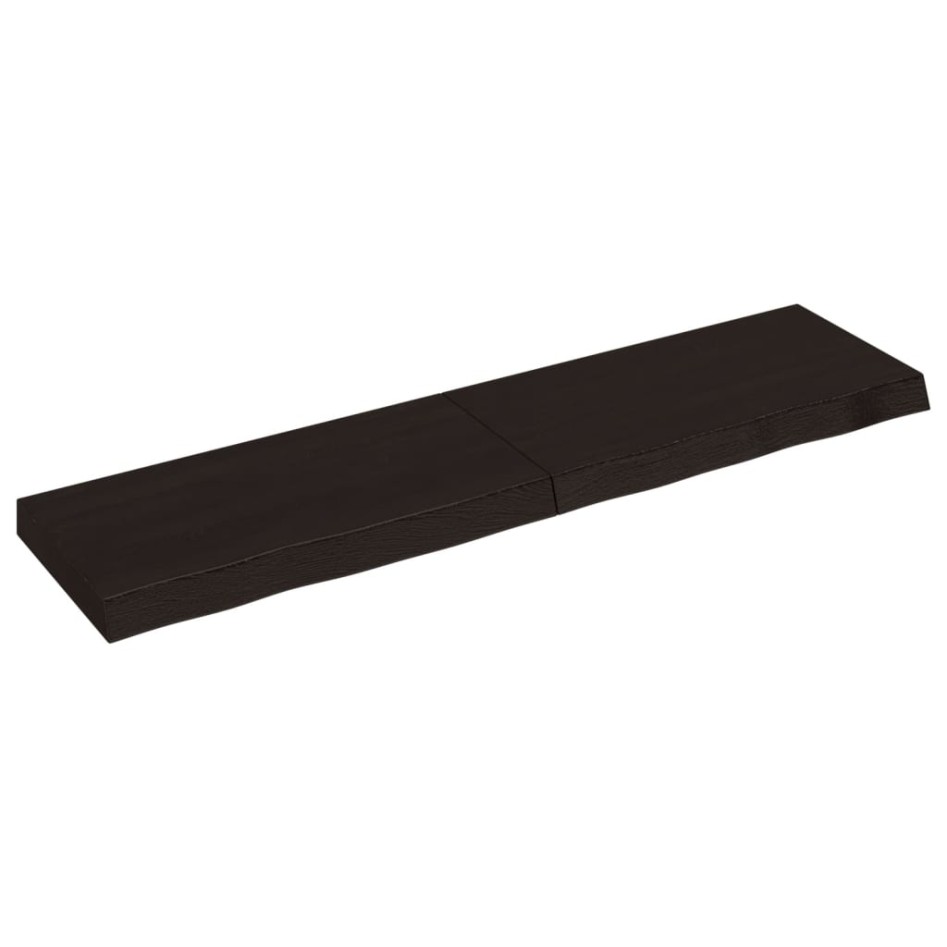 Encimera de baño madera tratada marrón oscuro 120x30x(2-6)