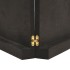 Encimera de baño madera tratada marrón oscuro 120x30x(2-6)