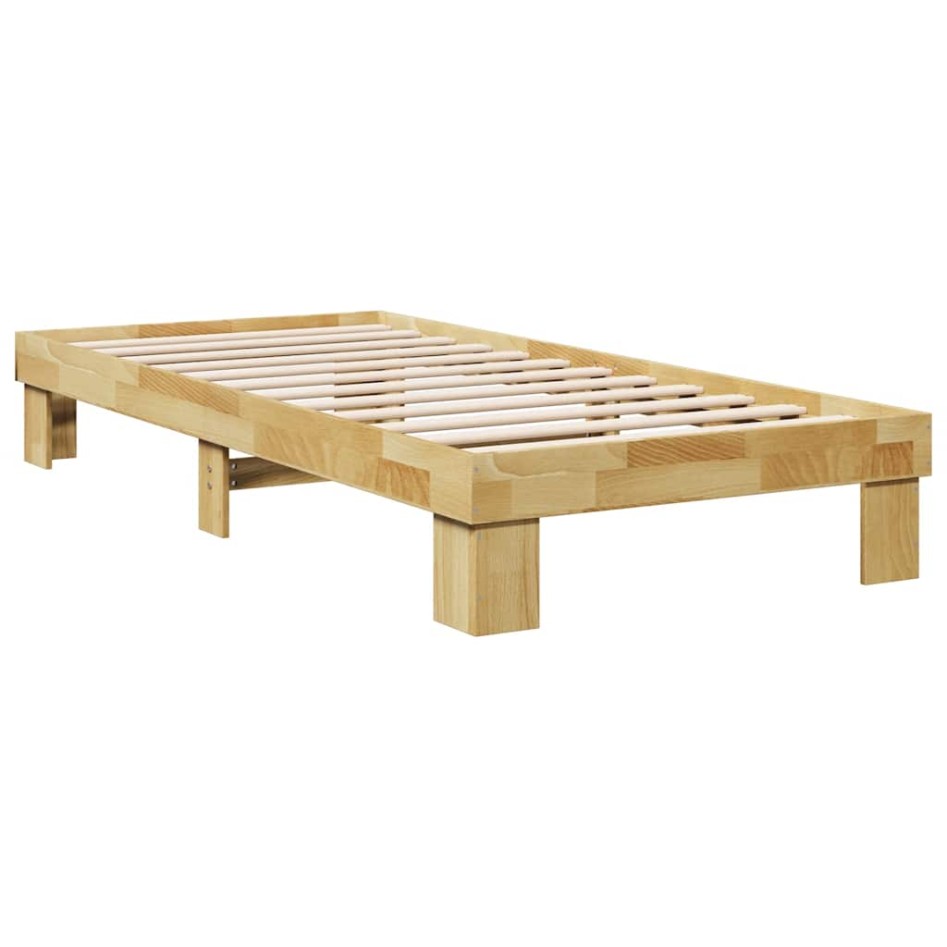 Estructura de cama sin colchón 80x200 cm madera maciza