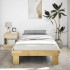 Estructura de cama sin colchón 80x200 cm madera maciza