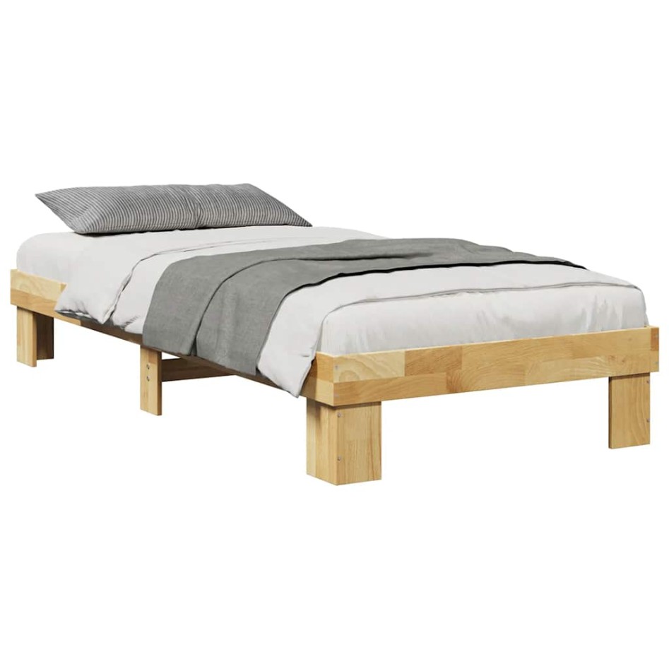 Estructura de cama sin colchón 80x200 cm madera maciza