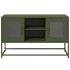Mueble para TV de acero verde oliva 100,5x39x60,5