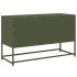 Mueble para TV de acero verde oliva 100,5x39x60,5