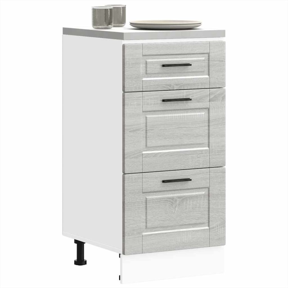 Mueble bajo de cocina porto gris sonoma madera