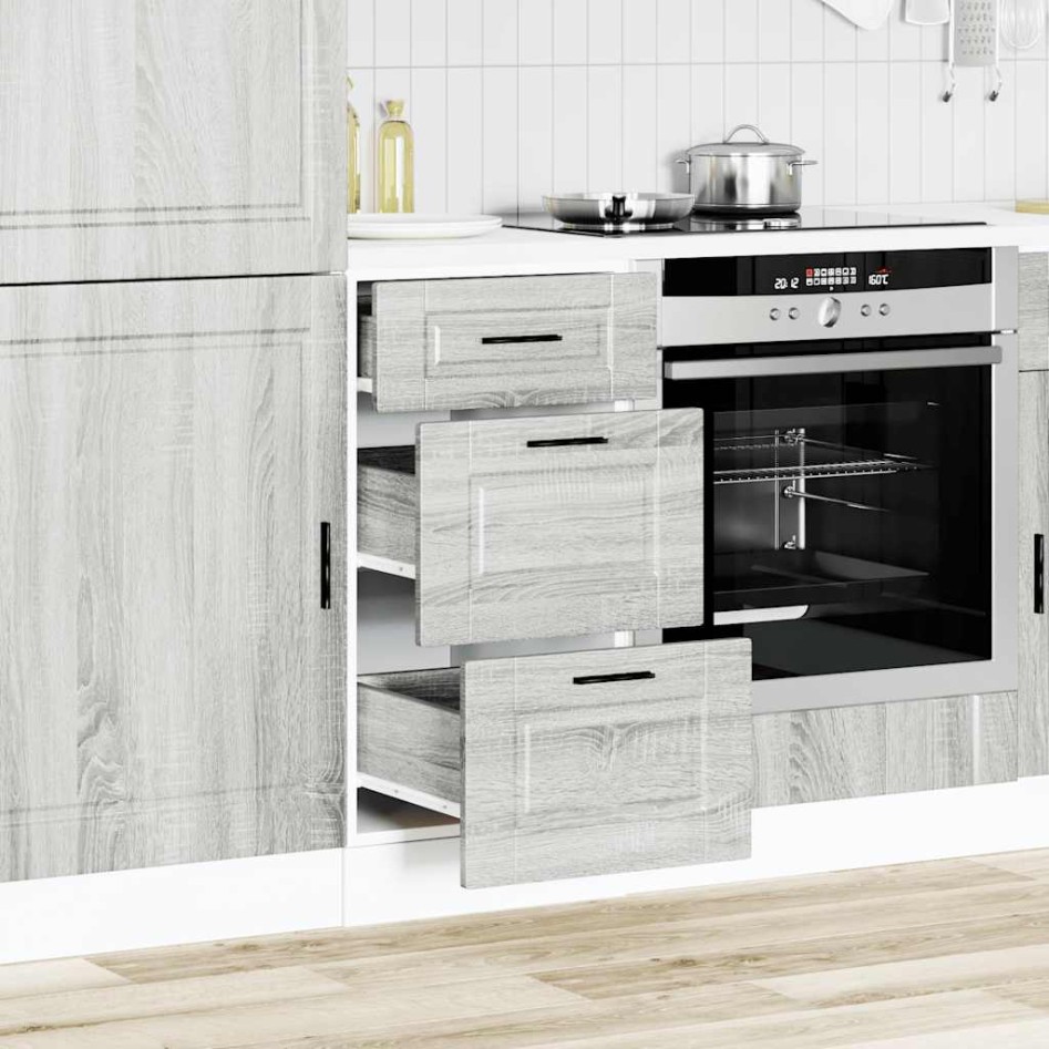 Mueble bajo de cocina porto gris sonoma madera