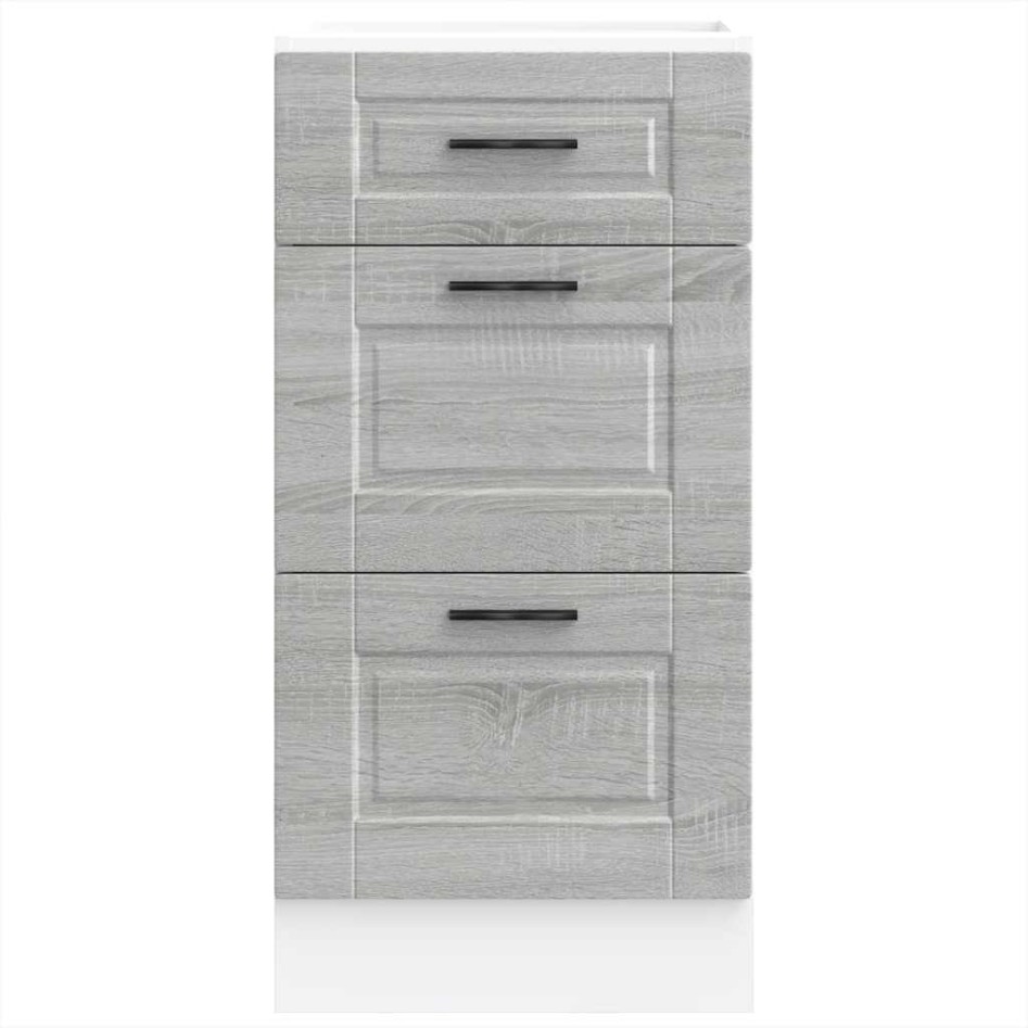 Mueble bajo de cocina porto gris sonoma madera