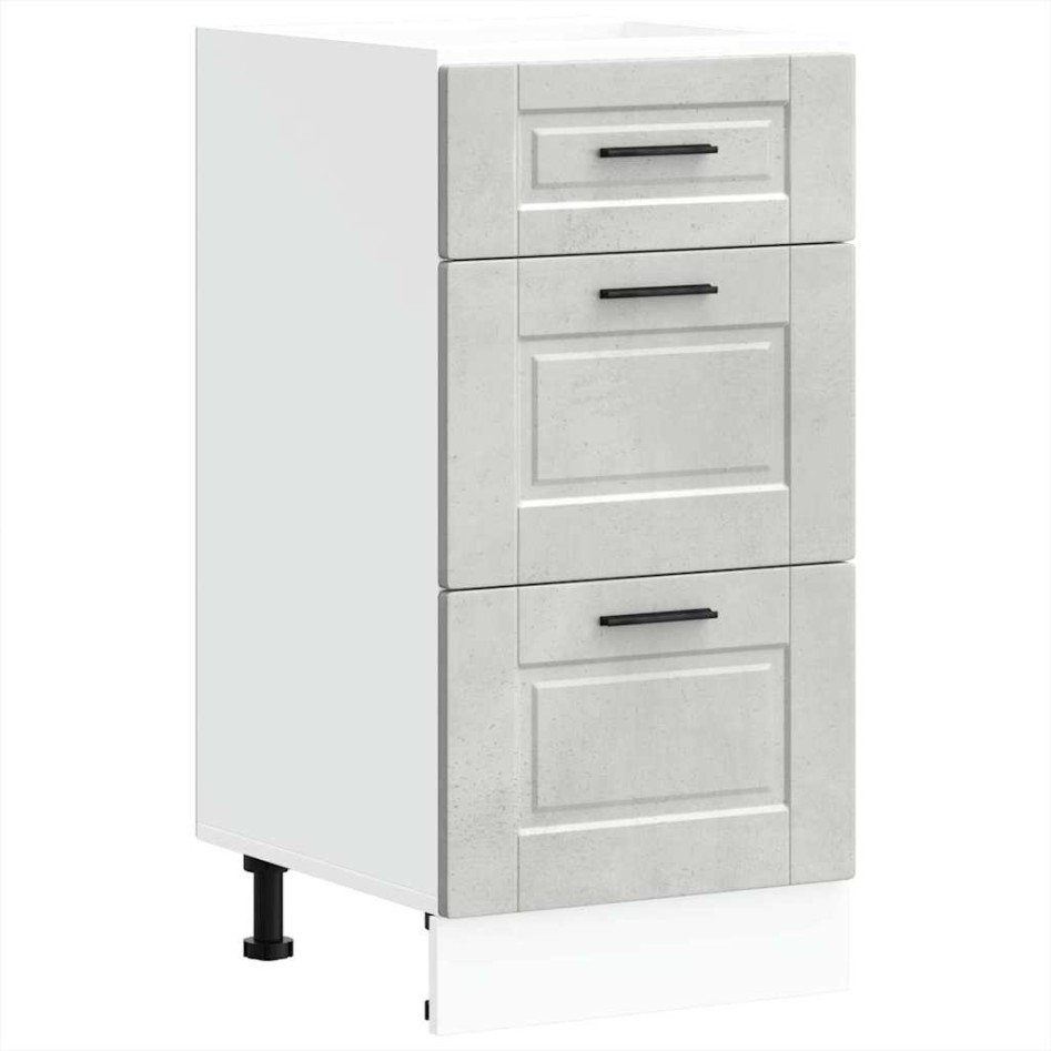 Mueble bajo de cocina porto gris cemento madera