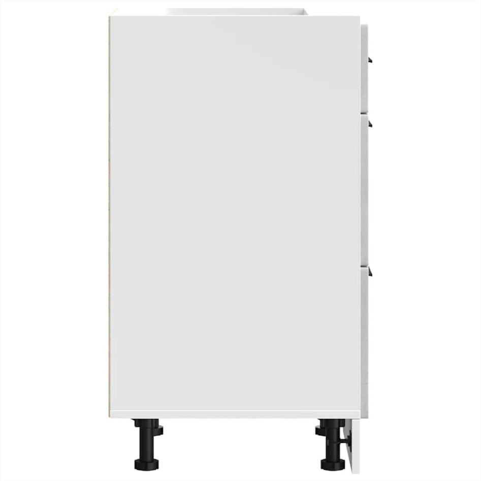 Mueble bajo de cocina porto gris cemento madera