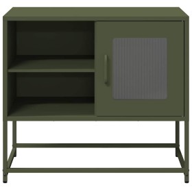 Mueble para TV de acero verde oliva 68x39x60,5