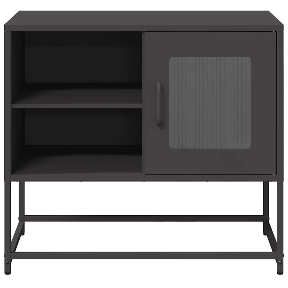 Mueble para TV de acero negro 68x39x60,5