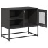 Mueble para TV de acero negro 68x39x60,5