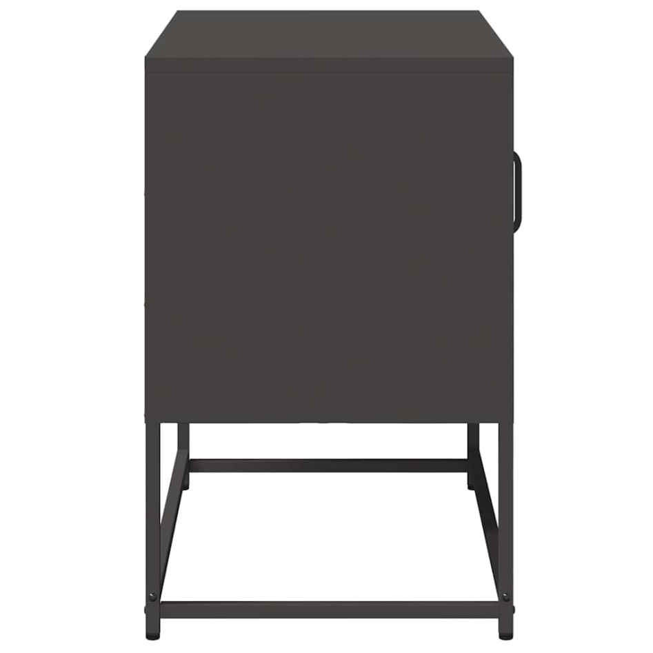 Mueble para TV de acero negro 68x39x60,5