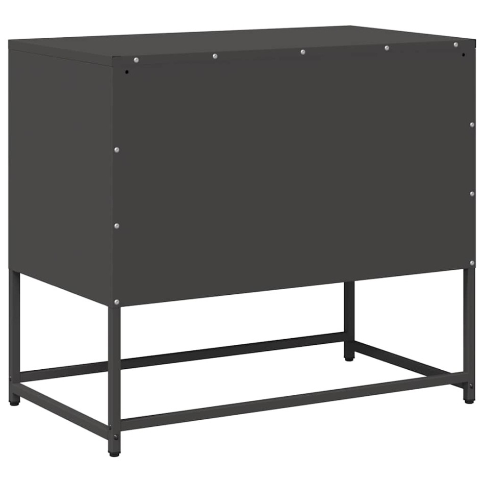 Mueble para TV de acero negro 68x39x60,5