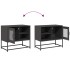 Mueble para TV de acero negro 68x39x60,5