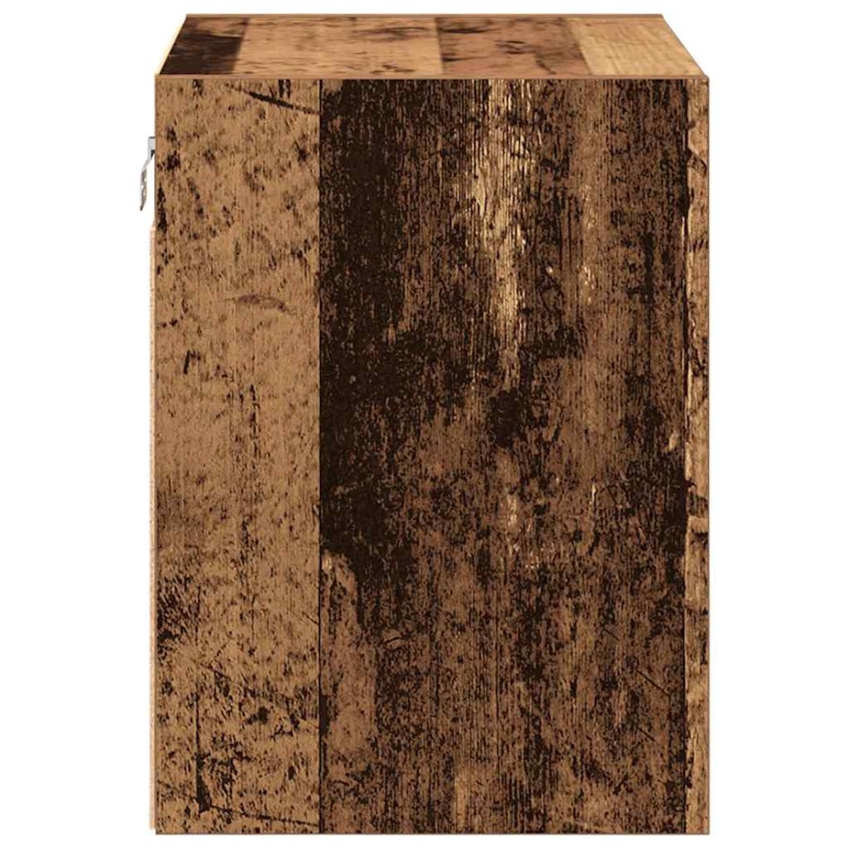 Armarios de pared 2 uds para garaje madera antigua