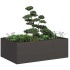 Jardinera de acero laminado en frío negro 120x80x40