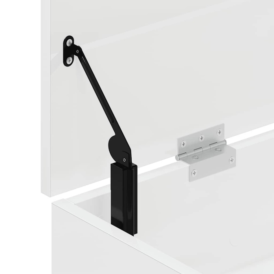 Banco zapatero madera de ingeniería blanco brillo