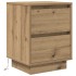 Mesilla de noche con luces LED roble artesanal 38x34x50