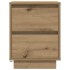 Mesilla de noche con luces LED roble artesanal 38x34x50
