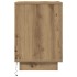 Mesilla de noche con luces LED roble artesanal 38x34x50