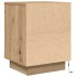 Mesilla de noche con luces LED roble artesanal 38x34x50