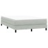 Cama box spring sin colchón terciopelo gris claro 140x210