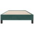 Cama box spring sin colchón terciopelo verde oscuro 90x210