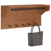 Perchero de pared SANDNES madera maciza de pino 87x30x42 cm