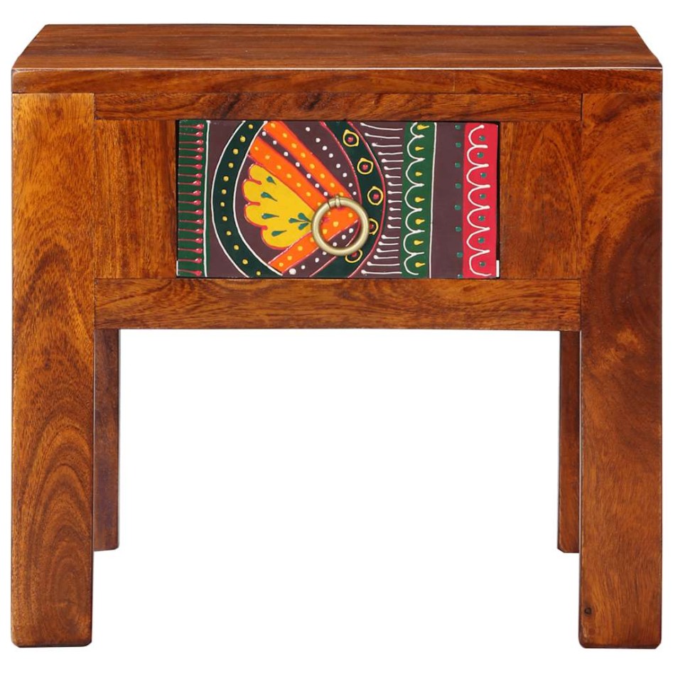 Mesita de noche madera maciza de acacia 40x40x36