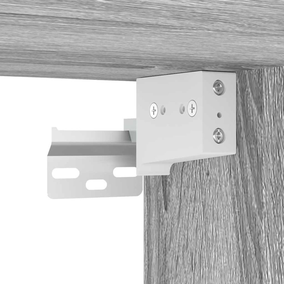 Armarios 2 uds para garaje madera ingeniería gris