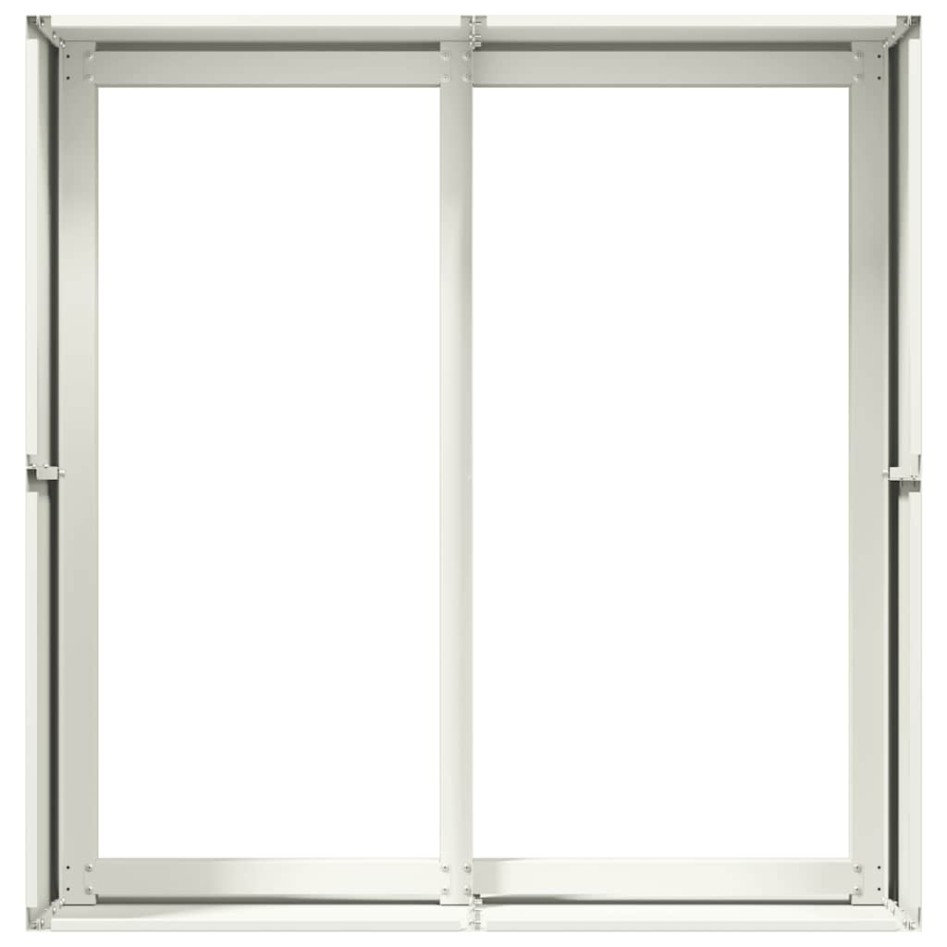 Jardinera de acero laminado en frío blanco 80x80x40