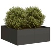 Jardinera acero negro 80x80x30 cm