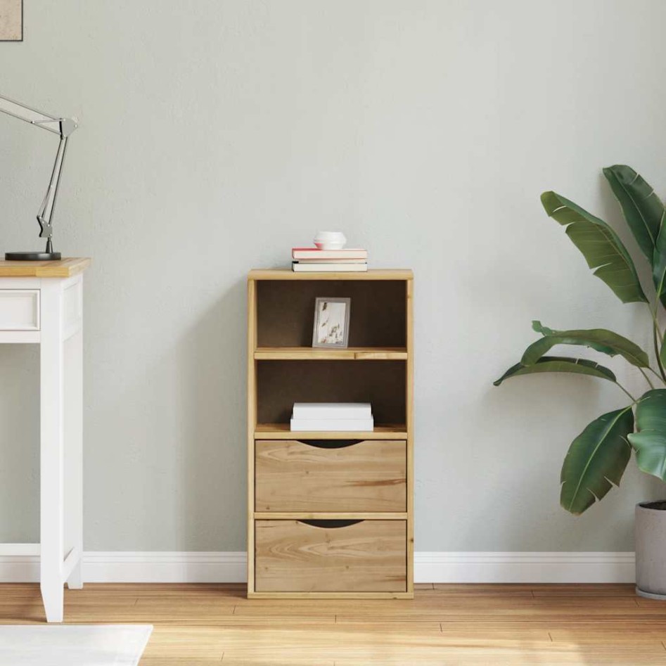 Mueble auxiliar con cajones ODDA 40x24x79 cm madera maciza