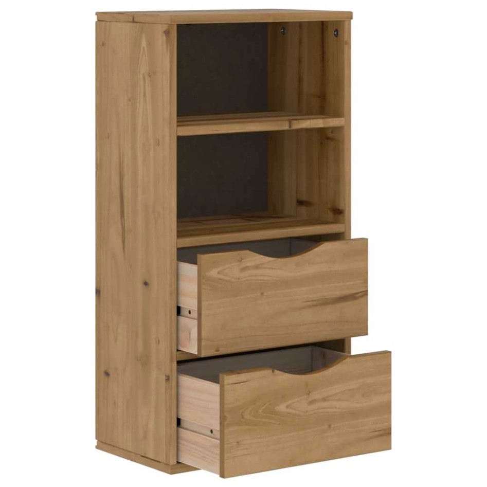 Mueble auxiliar con cajones ODDA 40x24x79 cm madera maciza