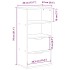 Mueble auxiliar con cajones ODDA 40x24x79 cm madera maciza