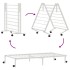 Estructura de cama sin colchón plegable blanco acero 107x203