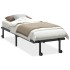 Estructura de cama sin colchón plegable negro acero 80x200