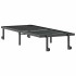 Estructura de cama sin colchón plegable negro acero 80x200