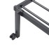 Estructura de cama sin colchón plegable negro acero 80x200