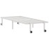 Estructura de cama sin colchón plegable blanco acero 75x190