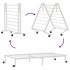 Estructura de cama sin colchón plegable blanco acero 75x190
