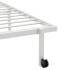 Estructura de cama sin colchón plegable blanco acero 75x190